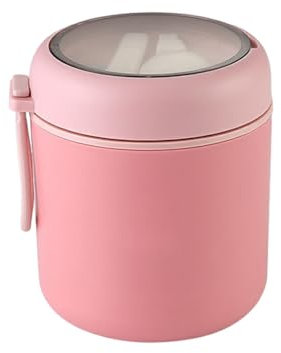 kesurpae Frascos de sopa para comida caliente, senderismo y aventuras al aire libre, termo para comida, termo, termo para sopa, portátil de acero inoxidable, 304 rosa-530ml