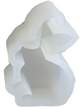 Handgefertigte Kerzenhalter-Silikonformen zum Selbermachen, 3D-Hasenhalter, Epoxid-Gussformen, Osterhasen-Harzformen, 3D-Kaninchen-Halter, Harzformen, DIY, Osterhasen, Kerzenständer aus Silikon