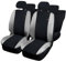 Susy Shop Coprisedili Auto Compatibili Per Grande Punto 5 Porte, Set Fodere Anteriori Posteriori,Schienale Posteriore Diviso 1/3, Lavorazione MADE IN ITALY (Nero/Grigio Chiaro)