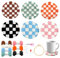WATINC Punch Needle Untersetzer Kit DIY Handwerk Stickerei Kit für Anfänger Coaster Kunst und Handwerk Needle Coaster Easy Embroidery Coaster Art and Crafts