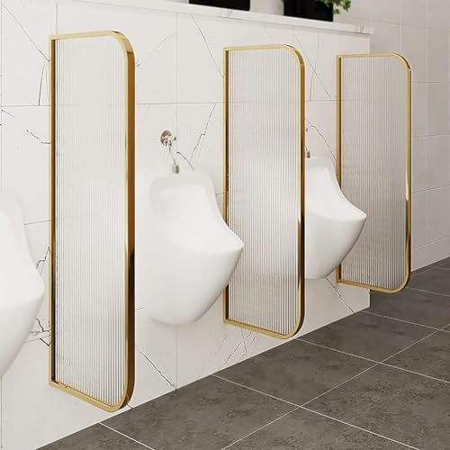 HAILM WC Urinal Trennwand, Bidet Trennwand, Toiletten Trennwand, Herren-Urinal-Sichtschutz, Raumteiler, Trennwände, Dekorative Paneel-Bildschirme, Schamwand Für Öffentliche Räume,Gold,40x100cm
