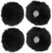 COSMEVIVI Flauschige Pompom-Bälle zum Selbermachen mit Brosche 4 Stück Kunstdekorationen zum Basteln von Hüten und Kleidungszubehör