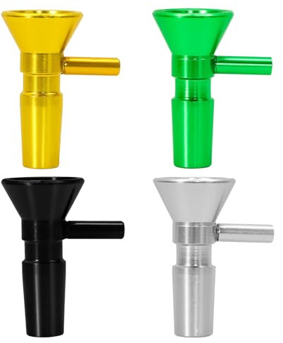4PCS Male Metal Bong Bowl Adaptor Glass Bong Glass Bowl 14mm Glass Bowl Male Glass Accessories 14mm Hookah Accessories