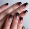 Zernblend Lot de 24 faux ongles à presser à coller - Motif cercueil - Noir et blanc - Gradient noir et blanc
