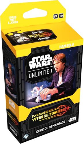 Asmodee FFG – Star Wars Unlimited: Übergang in Lichtgeschwindigkeit – Han Solo Startdeck – Sammelkartenspiel – Exklusive Karten – ab 12 Jahren, 2+ Spieler – französische Version