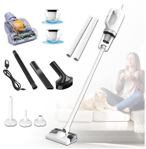 LRF-yxkj Aspira E Lava Pavimenti Casa 5 in 1 Portatile, 200ml Serbatoio dell’acuqa, Aspira Lava Asciuga Pavimenti per Pulizia Domestica/Capelli/Polvere/Lavapavimenti