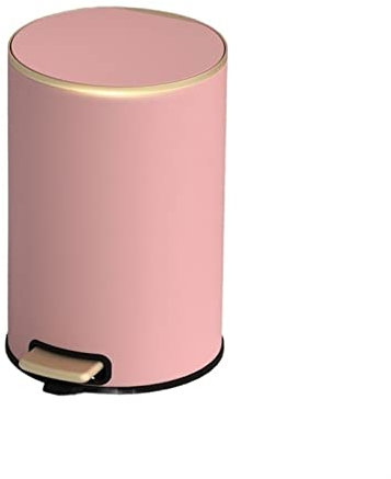 Trash Bin Kitchen 10l Garbage Cans Living Room Double-decker Household Pink and White Garbage Cans Cute Kitchen Bedroom Bathroom Simple Garbage Cans Office Waste Paper Basket Garbage Bin(Pink)
