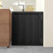 Portes battantes en bois massif pour cuisine et porche - Finition grain de bois noir - Fermeture automatique - Design néerlandais - 45 x 80 cm - Entrée intérieure élégante