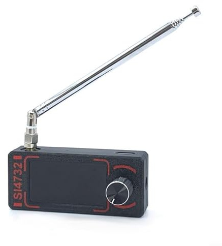 Radio Multibanda SI4732 con Pantalla IPS 1.9 - Receptor FM/AM/SSB, Altavoz 1W, Batería 800mAh, Antena SMA-KE, Soporte AGC/ATT, Actualizable(whip antenna)