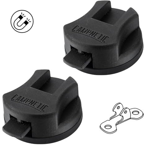 Campnetic magnetische Markisenhalter für Fiamma Markisen - 2er Set - Markisenfußhalter - Markisenfuß - Halterung Markisen mit Magnet - Magnethalterung - Wohnmobil - Camping - Camper