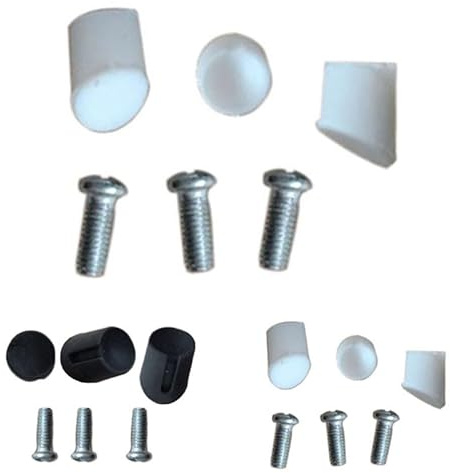 Lot de 3 vis de capuchon de garde-boue arrière en caoutchouc pour trottinette électrique Xiaomi M365 avec capuchons blanc/noir, matériel en caoutchouc durable et acier inoxydable