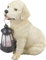 Solarleuchte Hund Garten Solar Dekoleuchte Solarlampe für Außen, Labrador mit Laterne, Akku, 1x LED, LxBxH 15,5x23,5x25 cm