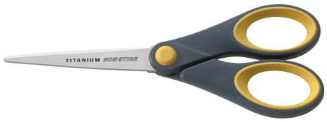 Westcott E-30670 00 Titanium Non Stick Schere, 18 cm, grau-gelb