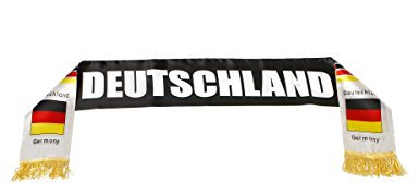 Atosa-24591 Atosa-24591 Schal Deutschland 14 x 130 cm Fußball und Sport, Gelb/Rot/Schwarz (24591)