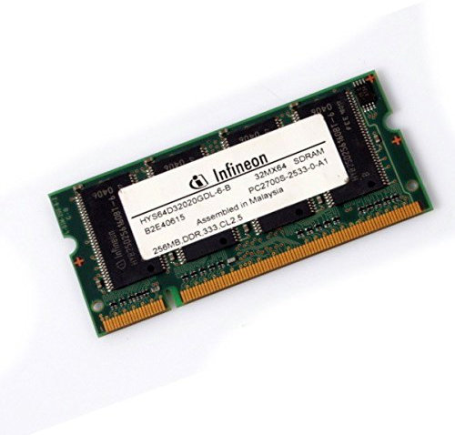 RAM Laptop SODIMM Infineon HYS64D32020GDL-6-B DDR 333Mhz 256MB PC-2700S