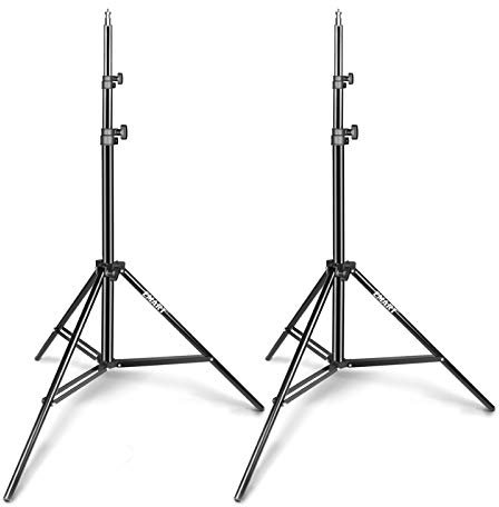 EMART 2 Stück Lichtstativ 190cm Stabil Aluminium Lampenstativ, Fotografie Stativständer Licht Stativ für Foto-Video-Studio, Hintergrund, Softbox, Reflektor