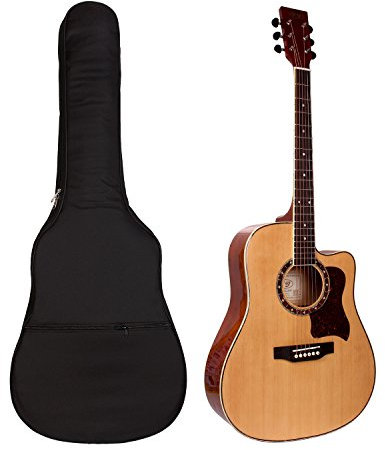 Gitarrentasche Gig Bag Guitar Case Gitarrenhüll Wasserdicht Gepolsterte Guitar Bag Mit Rucksackgarnitur für 40 41 Zoll Akustik Giatarre und Westerngitarre Gitarre Tasche Rucksack Schwarz