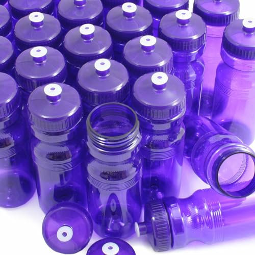 Rolling Sands Trinkflaschen, BPA-frei, 625 ml, 100 Stück, violett