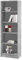 Wohnzimmerregal Standregal Bücherregal | 5 Fächer | Dekor | Betonoptik | Weiß | BxHxT: 54x148x34 cm
