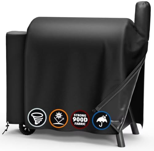 SHINESTAR Pelletgrillabdeckung für Traeger Pro 34/780, spezielles Reißverschluss-Design & wasserdicht, einfach an- und auszuziehen