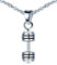 Unendlich U Damen Halskette 925 Sterling Silber Fashion Hantel Anhänger Kettenanhänger Kette mit Anhänger Schmuck Geschenk für Weihnachten,Silber