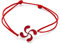 TALISMAN JEWELLERY Bracelet en Argent Sterling 925 et Émail Rouge avec Cordon réglable - Lauburu, Croix Basque