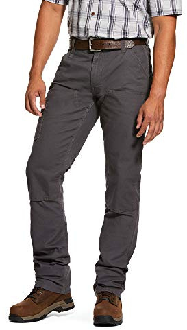 ARIAT Men’s Rebar M4 Low Rise DuraStretch Made Tough Double Front Stackable Straight Leg Pant