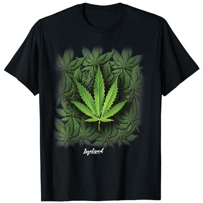 Marihuana Stoner lustiges Kiffer Hanfblatt Leaf Cannabis T-Shirt