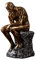 Tiefe Kontemplationsfiguren Der Denker - Auguste Rodin Skulptur in Bronze Statue, abstrakte Harzskulptur, Kunstskulptur Dekorationen Für Office,Bronze
