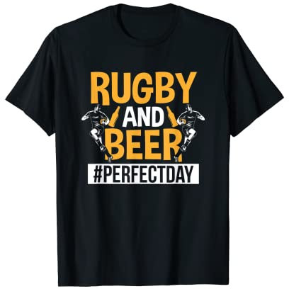 Rugby und Bier Perfect Day Rugby Fan Rugby Dad T-Shirt