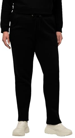 Ulla Popken Tubo Flessibile Pantaloni da Tuta, Bellezza Nera (Eratzfarbe), 36W / 32L Donna