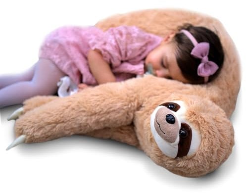 MikaMax, Faultier Kissen, Faultier Kuscheltier, 60 cm, XXL Kuscheltier, Teddy, Großes Kuscheltier, Babyshower, Babyparty Geschenke, Kinder Geschenk, Super Weich, 23,5 Inch