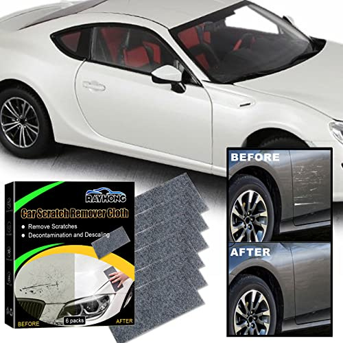 BYYLECL 6 Packungen Nano Sparkle Tuch, wiederverwendbares Auto Kratzer Reparaturen Entferner Tuch für Auto Kratzer Reparatur für einfach zu polierende Oberfläche, falsche Kratzer, Reparatur leichte