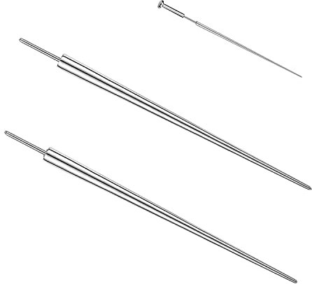 ZS 2Pcs G23 Titanium Insertion Pin Taper for Nose Ear Navel Lip Threadless Piercings Jewelry Kit, 18/16/14G Push in Body Piercing Stretching Kit Assistant Tool, Titanium, other