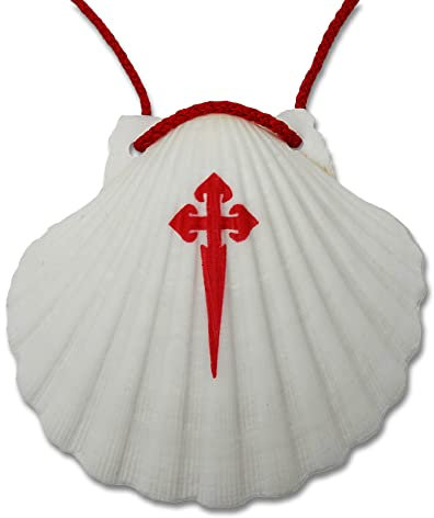 Buen Camino Coquille Saint-Jacques pour le chemin de Saint-Jacques 11 x 10 cm, produit naturel d'origine de Galice