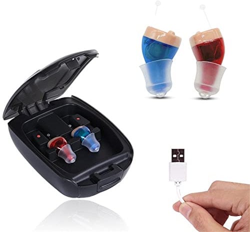 Wiederaufladbarer Audioverstärker, Premium Personal Sound Device/Geräuschunterdrückung, Mit Tragbarem Ladekoffer, For Erwachsene Und Senioren