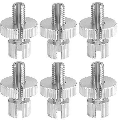 X AUTOHAUX 6 Stück M8 Bremskupplungskabel-Einstellschraube, Einstellschraube mit Schlitz für Motorrad, Fahrrad, Roller,silberfarben