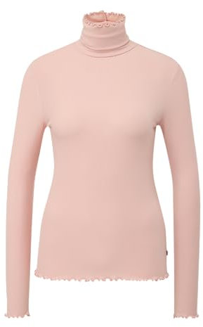 s.Oliver Langarmshirt mit Stehkragen und Rippstruktur