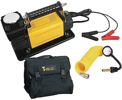 T-Max Bomba de neumático de compresor de aire de 160 l/min, para coche todoterreno 4x4, furgoneta y camión