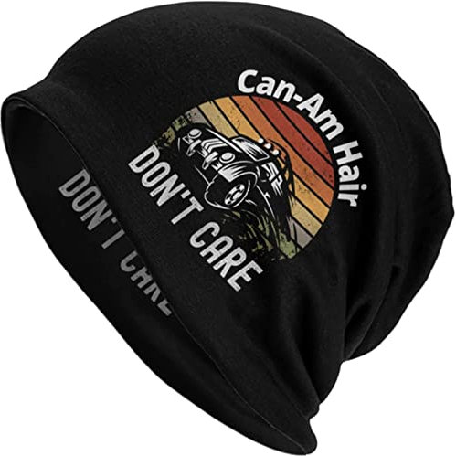 Lsjuee Can Am Hair Don't Care Beanie Mütze Unisex Winter Warme Strickmütze