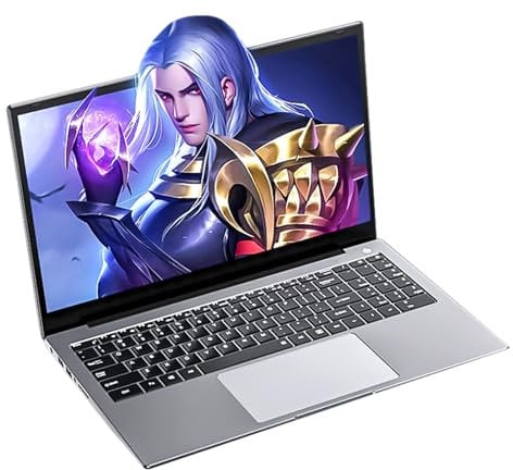 15.6 Gaming Laptop, Intel Core i7-10750H Windows 11 Laptop, Intel UHD Graphics 630 350MHz-1.15GHz, Backlit Keyboard, Fingerprint Recognition IPS Ultrabook Notebook, 32GB RAM 1TB SSD
