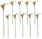 BEIJIALY 10 pcs Artificial Flowers Fake Calla Lily Flowers, Real Touch Calla Lilies Flowers Fake Calla Lily for Table Centerpiece Wedding Bouquet Flowers Arrangement, 14.17 inch(Gold)