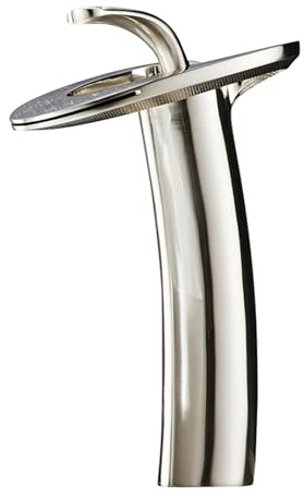 SWHC Robinet Salle Bain, Cascade Mitigeur Lavabo Moderne et Simple Robinet Lavabo Salle de Bain en Laiton Forme de Coeur Mitigeur Salle de Bain Chaude et Froide Réglable Blanc