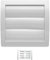 H&C VENT White Ventilation Gravity Grille 190mm with 150mm 6 inch Connector│ Air Vent Covers with Flaps and Insect Protection │ Extractor Cover for Duct Pipe, Wall, Window │ Inside and Outside use