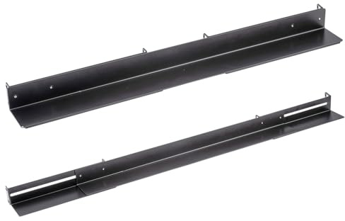 VALUE Gleitschienen, 1 Paar, tiefenvariabel 610-935 mm, schwarz