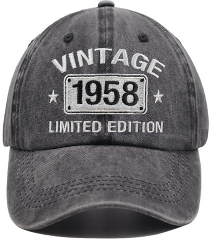Baseballkappe im Vintage-Stil 1964, 1963, 1962, 1961, 1960, 1959, 1958, 1957, 1956, 1955, limitierte Auflage, verstellbare bestickte Baseballkappe, 1958, Einheitsgröße