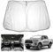 YEE PIN Hilux Sonnenschutz Auto kompatibel mit Toyota Hilux 2016-2023 2024, Faltbare Auto Sonnenschirm Frontscheibe Windschutzscheibe UV Staub Schutz