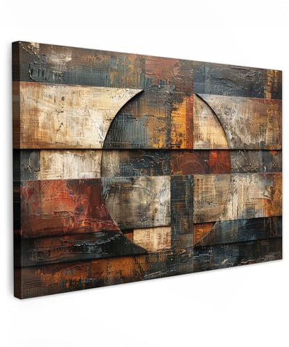 MuchoWow© Wandbilder Groß 120x80 cm XXL Schlafzimmer Home Deko Wohnung Bild Wohnzimmer Fotoleinwand Wand Bilder Leinwand Wall Decor Vintage - Braun - Kunst - Modern