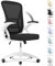 naspaluro Bürostuhl mit Verstellbaren Armlehnen, Ergonomischer Schreibtischstuhl mit Netzbespannung, Lordosenstütze, Höhenverstellbarer, Gepolstertem Sitzkissen, 360° Drehstuhl, Schwarz+Weiß