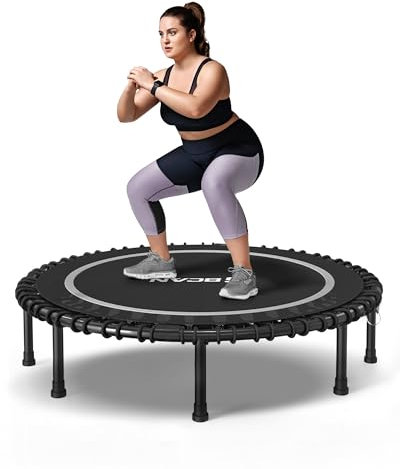 BCAN 450LBS Foldable Mini Trampoline, 48IN - Silver